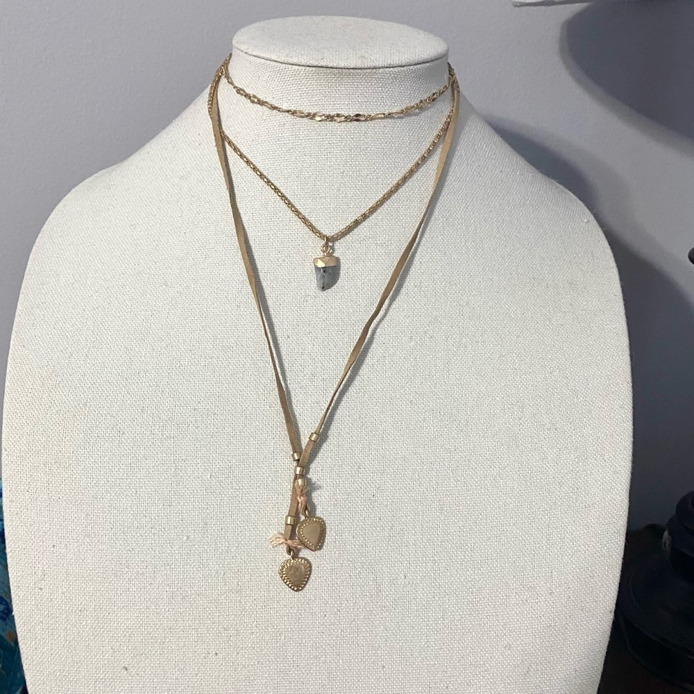 NWT Free People Outlaw Suede Layered Necklace - Picture 8 of 12